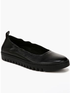 VIONIC Flats Uptown Ballet Leather Slip On Shoes Black Size EU 41 US 10 WIDE